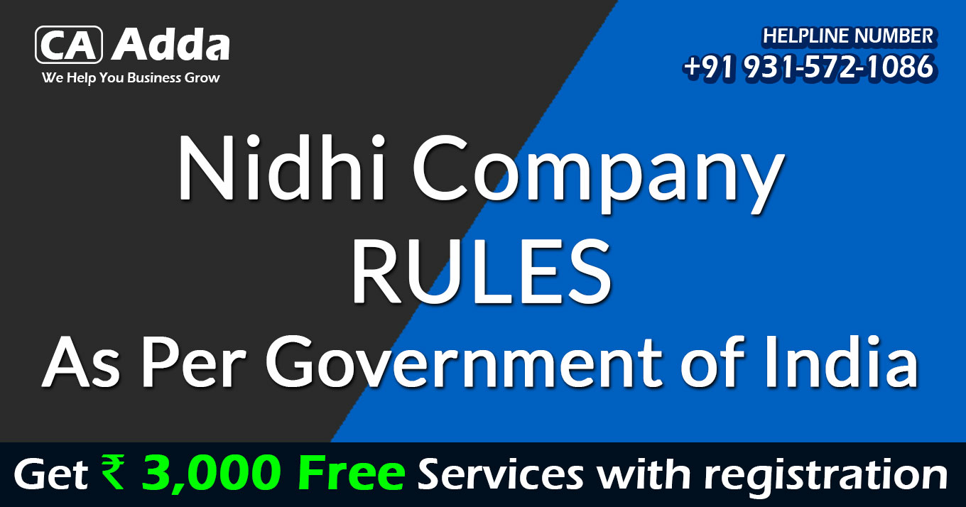 Nidhi Company Rules, 2014